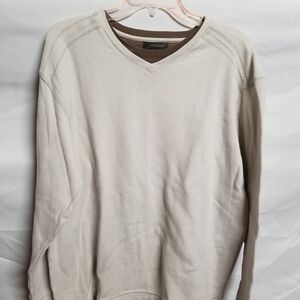 Men's Classic Cream V-Neck Sweater